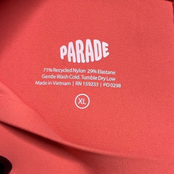 Parade High Neck Bodysuit Coral Pink Size XL - Picture 4 of 5